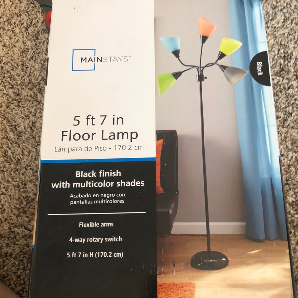 Floor lamp multiple heads